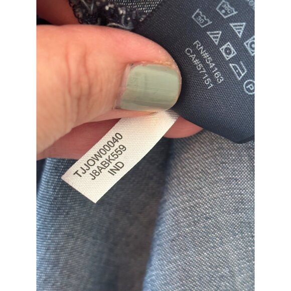 Tommy Hilfiger Womens Blue Button-Down Denim Dress Size 10 - Picture 6 of 11